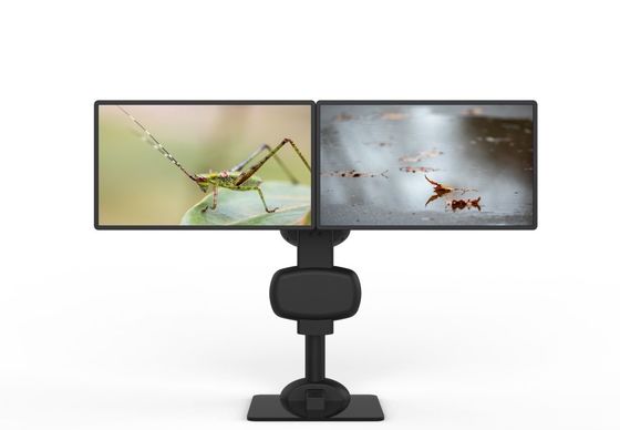 Bracket de doble pantalla eléctrica de elevación giratoria para aliviar el dolor de cuello