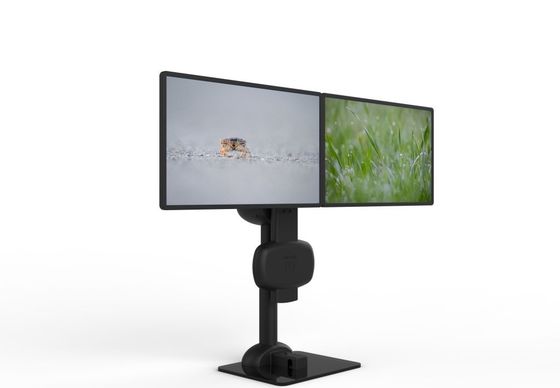 Brazo eléctrico de doble monitor giratorio para aliviar el dolor de cuello y lumbar