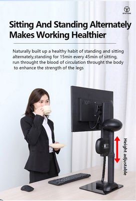 Soporte automático de elevación giratoria de doble monitor para aliviar la rigidez del cuello