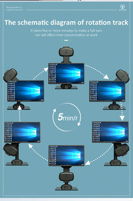 Control de botón Instrumento de fisioterapia cervical de elevación automática Rotador de monitor soporte para el cuello fuerte