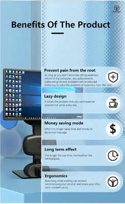Control de botón Instrumento de fisioterapia cervical de elevación automática Rotador de monitor soporte para el cuello fuerte