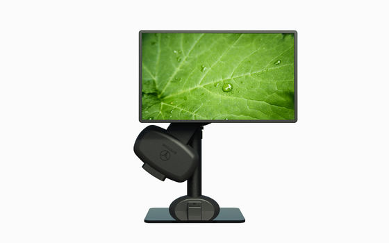 Control de botón montado en el monitor para prevenir el dolor de cuello