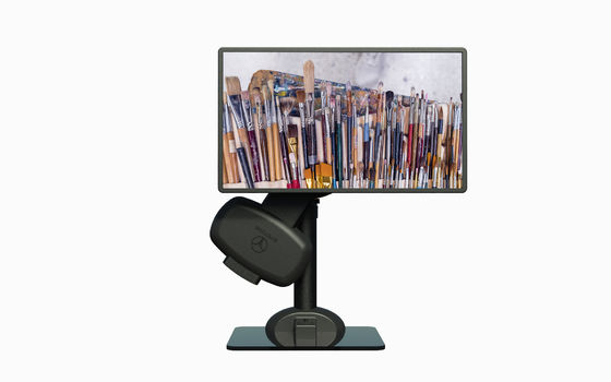Monitore automático de elevación rotativo negro montaje brazalete para evitar el dolor de cuello