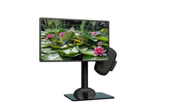 Elevadores eléctricos de montaje de monitor de PC para aliviar el dolor en el cuello.