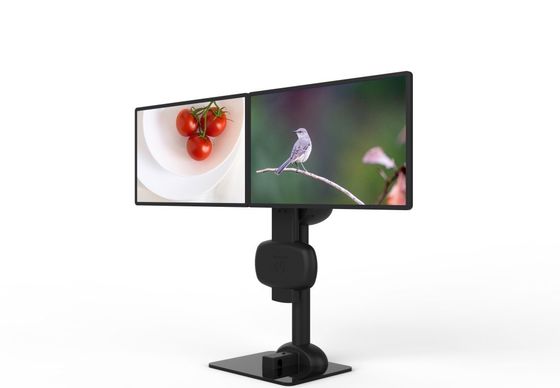 Elevadores eléctricos con doble monitor giratorio para aliviar el dolor de cuello