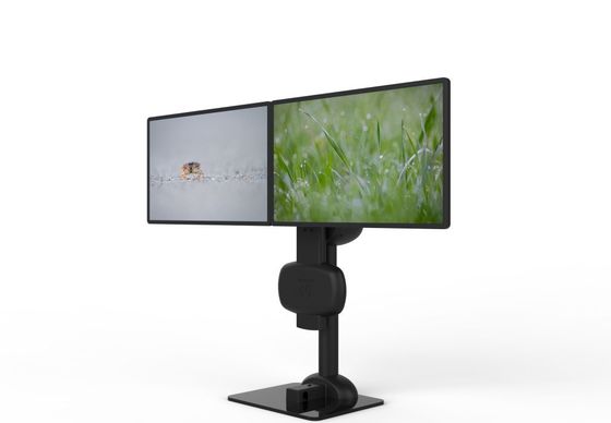 Elevadores eléctricos con doble monitor giratorio para aliviar el dolor de cuello